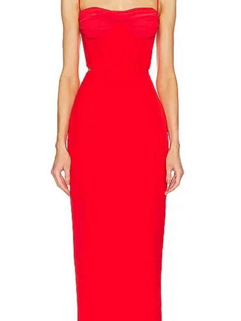 Bardot Red Spaghetti-Strap Maxi Dress